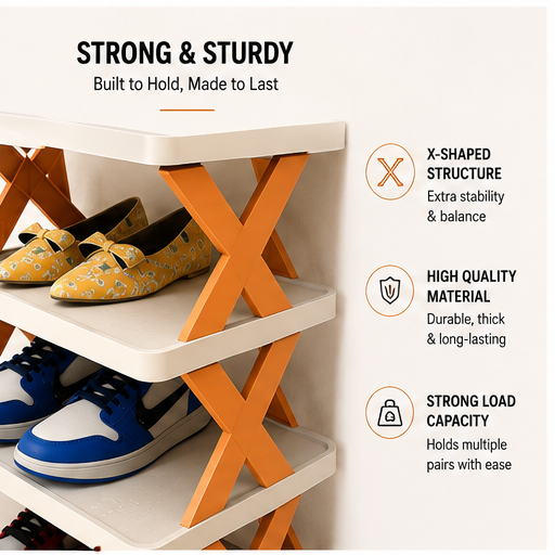 Premium 4-Tier Stackable Shoe Storage Organizer