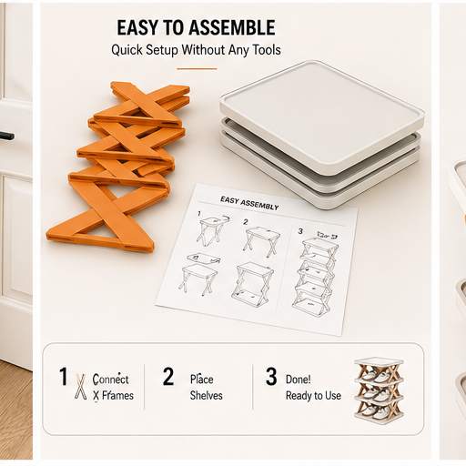 Premium 4-Tier Stackable Shoe Storage Organizer