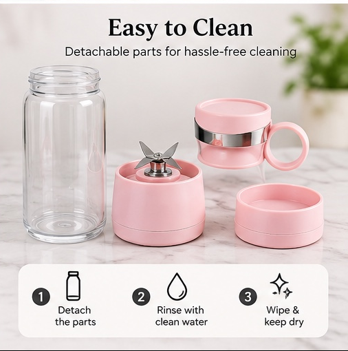Portable USB Rechargeable Blender – Mini Juicer