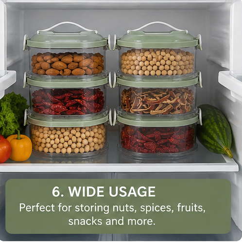 Nexora StackSeal™ 4-Tier Airtight Kitchen Organizer