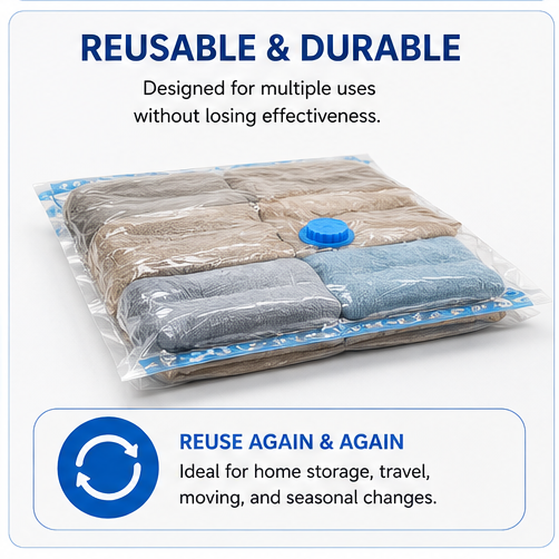 Vacuum Storage Bags with Hand Pump | Space Saving Storage Solution